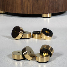 Load image into Gallery viewer, Brass Cutting Board Feet (Small 1&quot; Diameter)
