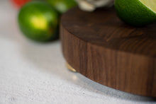 Load image into Gallery viewer, Small Round Butcher Block Cutting and Charcuterie Board