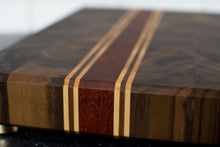 Load image into Gallery viewer, Walnut and Paduak Butcher Block Cutting Board