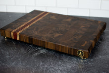 Load image into Gallery viewer, Walnut and Paduak Butcher Block Cutting Board