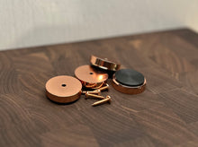 Load image into Gallery viewer, Copper Cutting Board Feet (Large 1.5" Diameter)