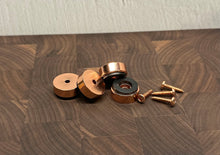 Load image into Gallery viewer, Copper Cutting Board Feet (Small 1" Diameter)