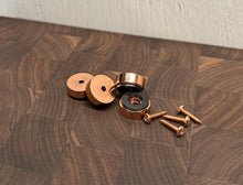 Load image into Gallery viewer, Copper Cutting Board Feet (Small 1" Diameter)