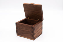 Load image into Gallery viewer, Salt Box - Solid Walnut, 100% Handmade, Brass Hinges