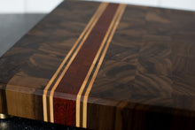 Load image into Gallery viewer, Walnut and Paduak Butcher Block Cutting Board