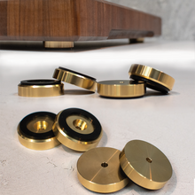 Load image into Gallery viewer, Brass Cutting Board Feet (Large 1.5" Diameter)