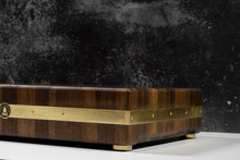 Load image into Gallery viewer, Giant Walnut Butcher Block with Brass Accents
