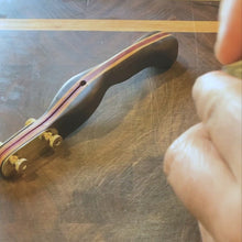 Load and play video in Gallery viewer, Hand Shaped Bread Lame - Brass with Walnut or Maple