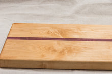 Load image into Gallery viewer, Maple Cutting Board with Purple Heart