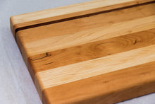 Load image into Gallery viewer, Maple with stripes of Walnut, Cherry, and Padauk Cutting Board