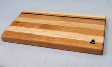 Load image into Gallery viewer, Maple with stripes of Walnut, Cherry, and Padauk Cutting Board