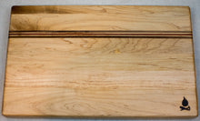 Load image into Gallery viewer, Maple with stripes of Walnut and Padauk Cutting Board or Butcher Block