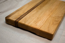 Load image into Gallery viewer, Maple with stripes of Walnut and Padauk Cutting Board or Butcher Block