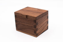 Load image into Gallery viewer, Salt Box - Solid Walnut, 100% Handmade, Brass Hinges