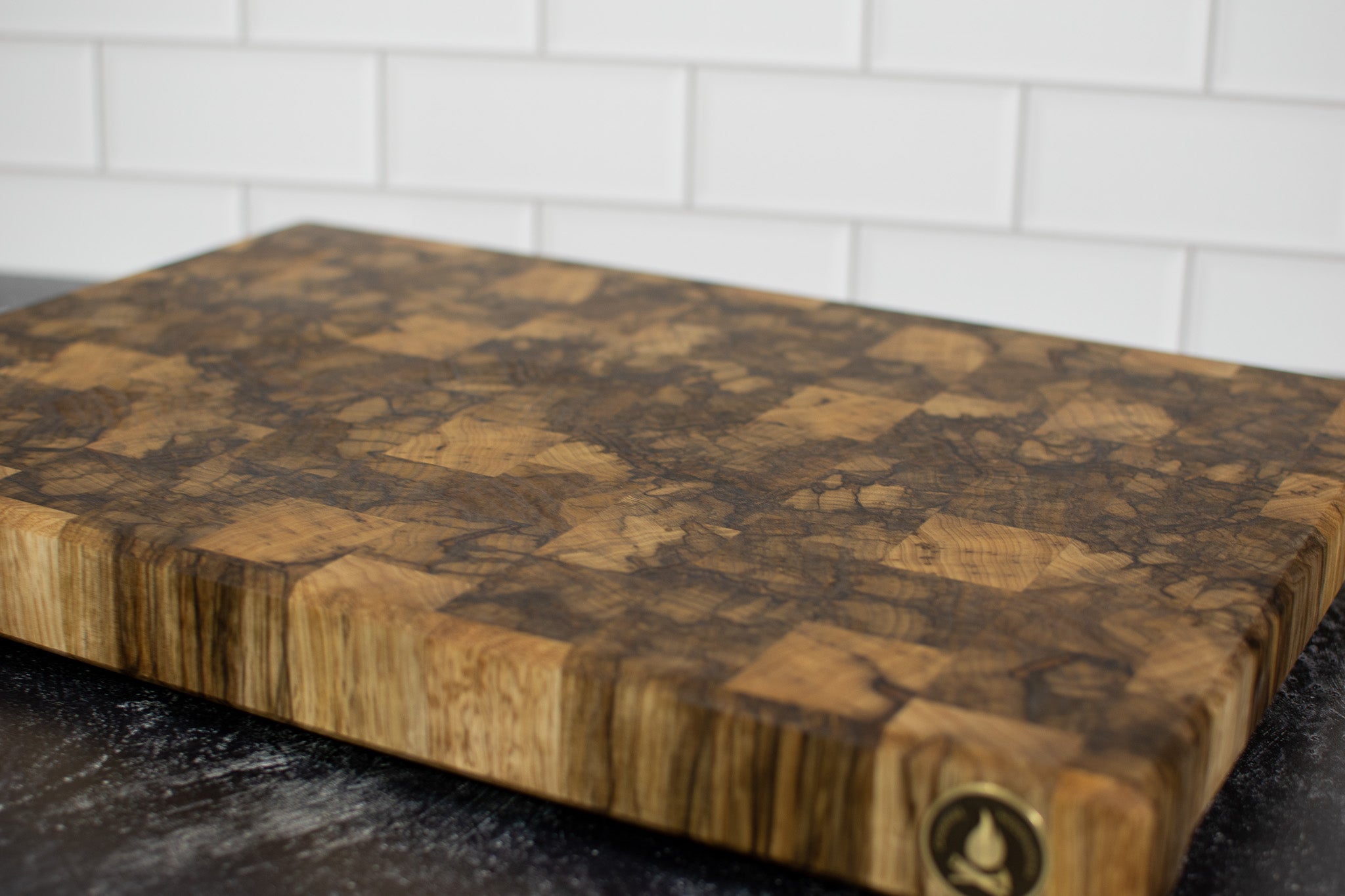 Walnut and Black Limba End Grain Cutting Board - Open Door Furniture