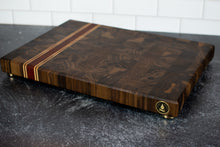 Load image into Gallery viewer, Walnut and Paduak Butcher Block Cutting Board

