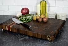 Load image into Gallery viewer, Walnut and Paduak Butcher Block Cutting Board
