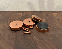 Load image into Gallery viewer, Copper Cutting Board Feet (Large 1.5&quot; Diameter)
