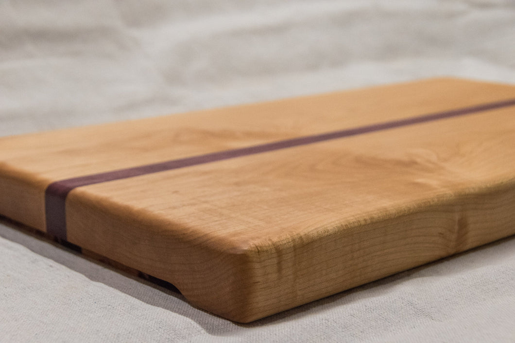 Maple Cutting Board with Purple Heart