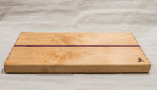 Load image into Gallery viewer, Maple Cutting Board with Purple Heart
