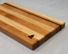 Load image into Gallery viewer, Maple with stripes of Walnut, Cherry, and Padauk Cutting Board

