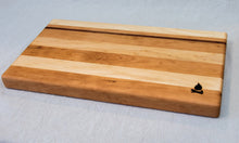 Load image into Gallery viewer, Maple with stripes of Walnut, Cherry, and Padauk Cutting Board
