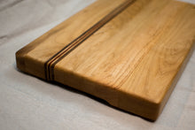 Load image into Gallery viewer, Maple with stripes of Walnut and Padauk Cutting Board or Butcher Block

