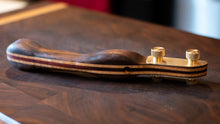 Load image into Gallery viewer, Hand Shaped Bread Lame - Brass with Walnut or Maple
