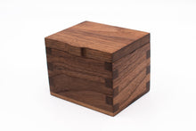 Load image into Gallery viewer, Salt Box - Solid Walnut, 100% Handmade, Brass Hinges

